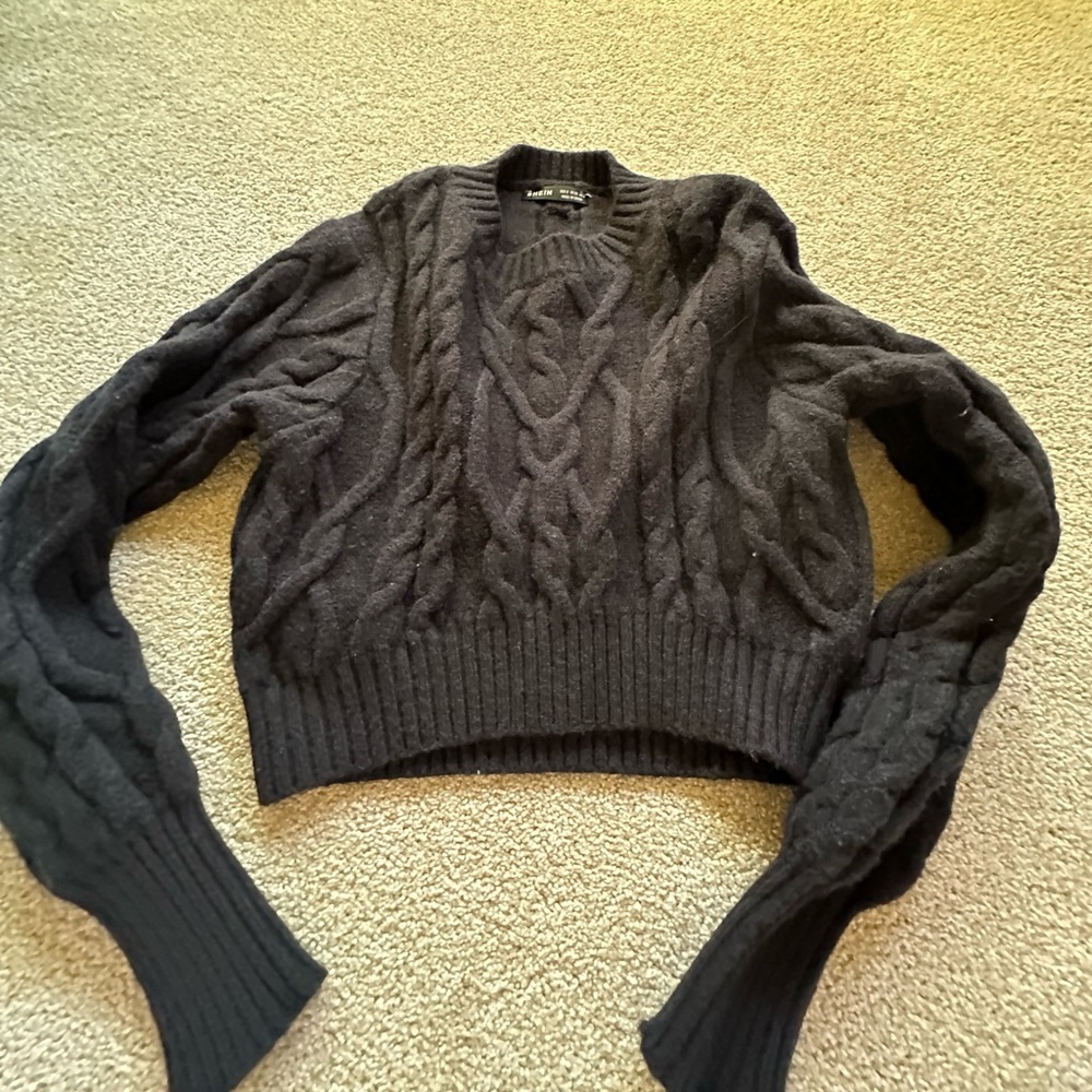 black sweater